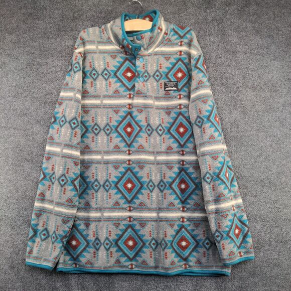 Massive Outdoor Men's Fleece Sweatshirt Multi 2XL Aztec Southwest Polyester - Picture 2 of 13